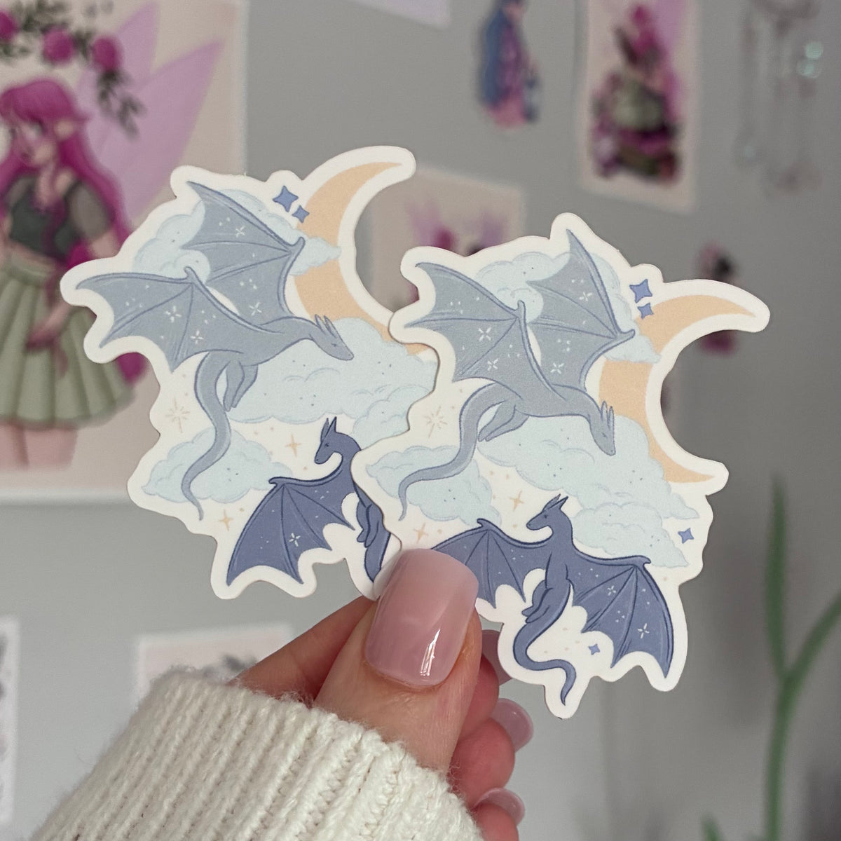 Cloud Dragons Matte Vinyl Sticker