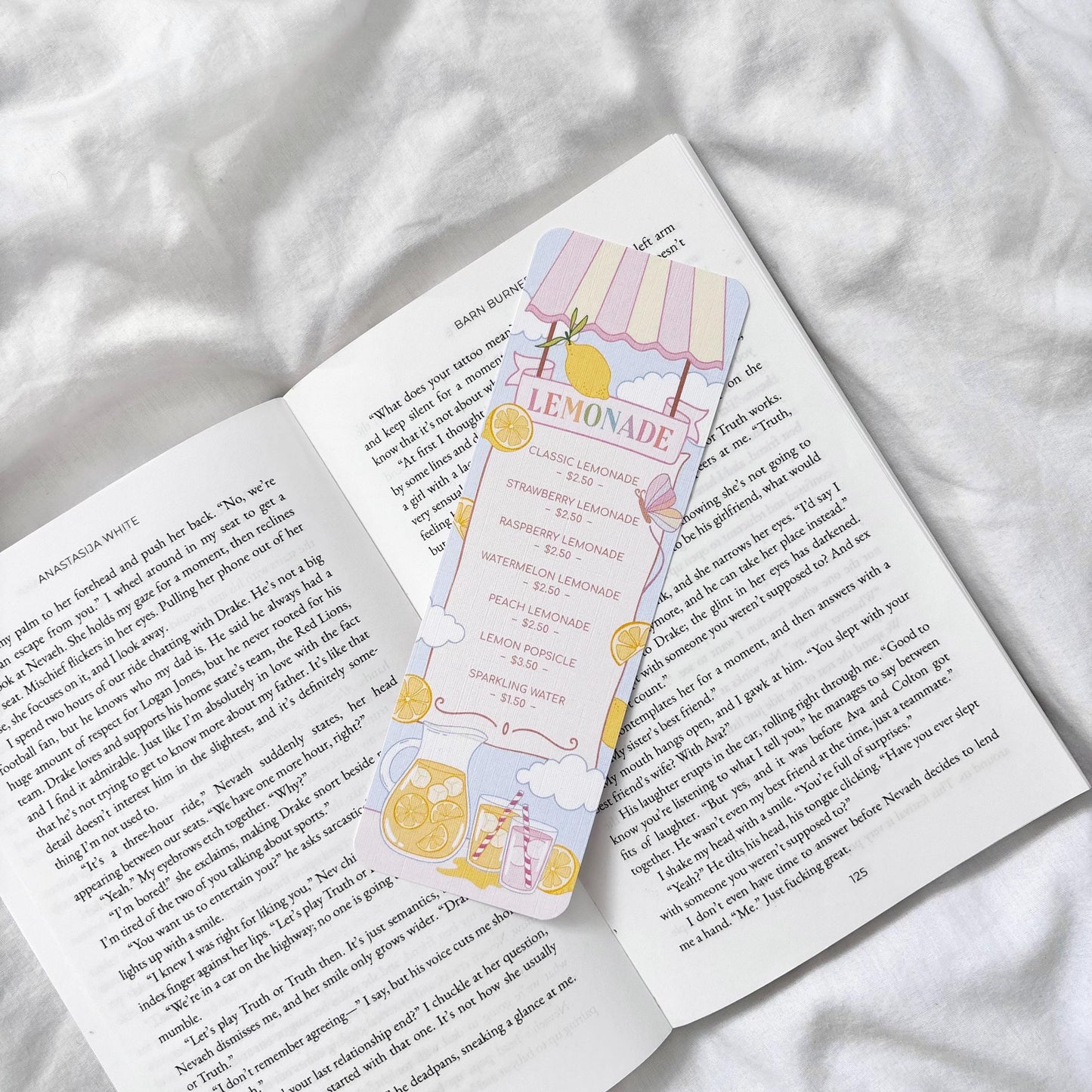 Lemonade Stand Menu Bookmark