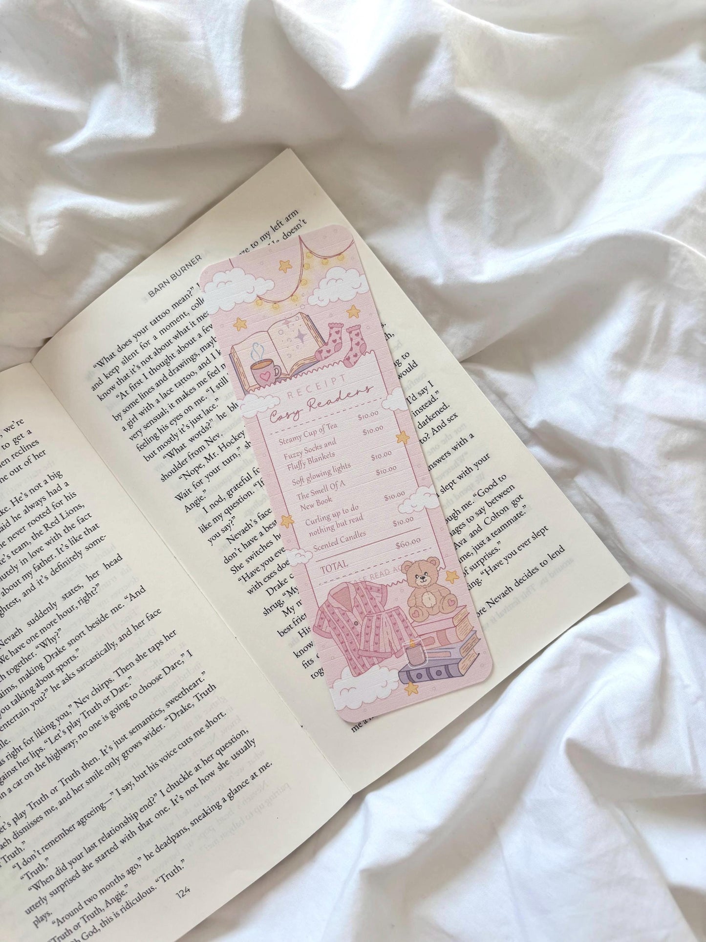 Cosy Readers Receipt Bookmark