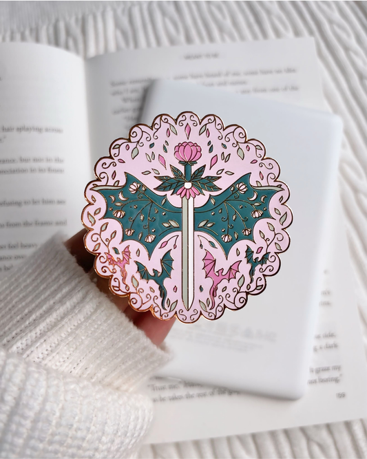 Gold Dragon Blossom E-Reader Grip