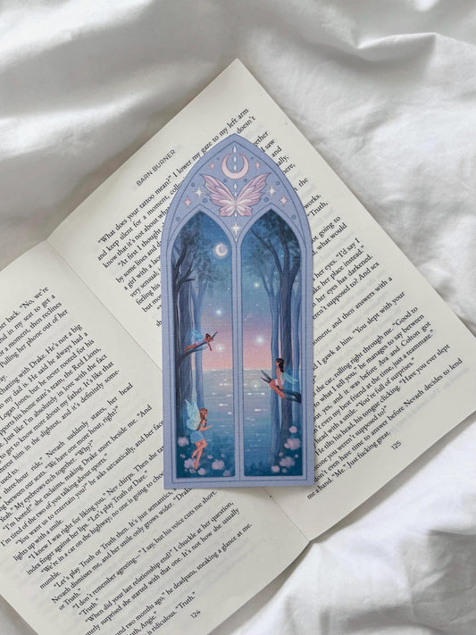 Moon Fairy Arched Window Bookmark