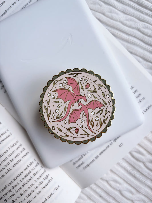 Flower Garden Dragon E-Reader Grip