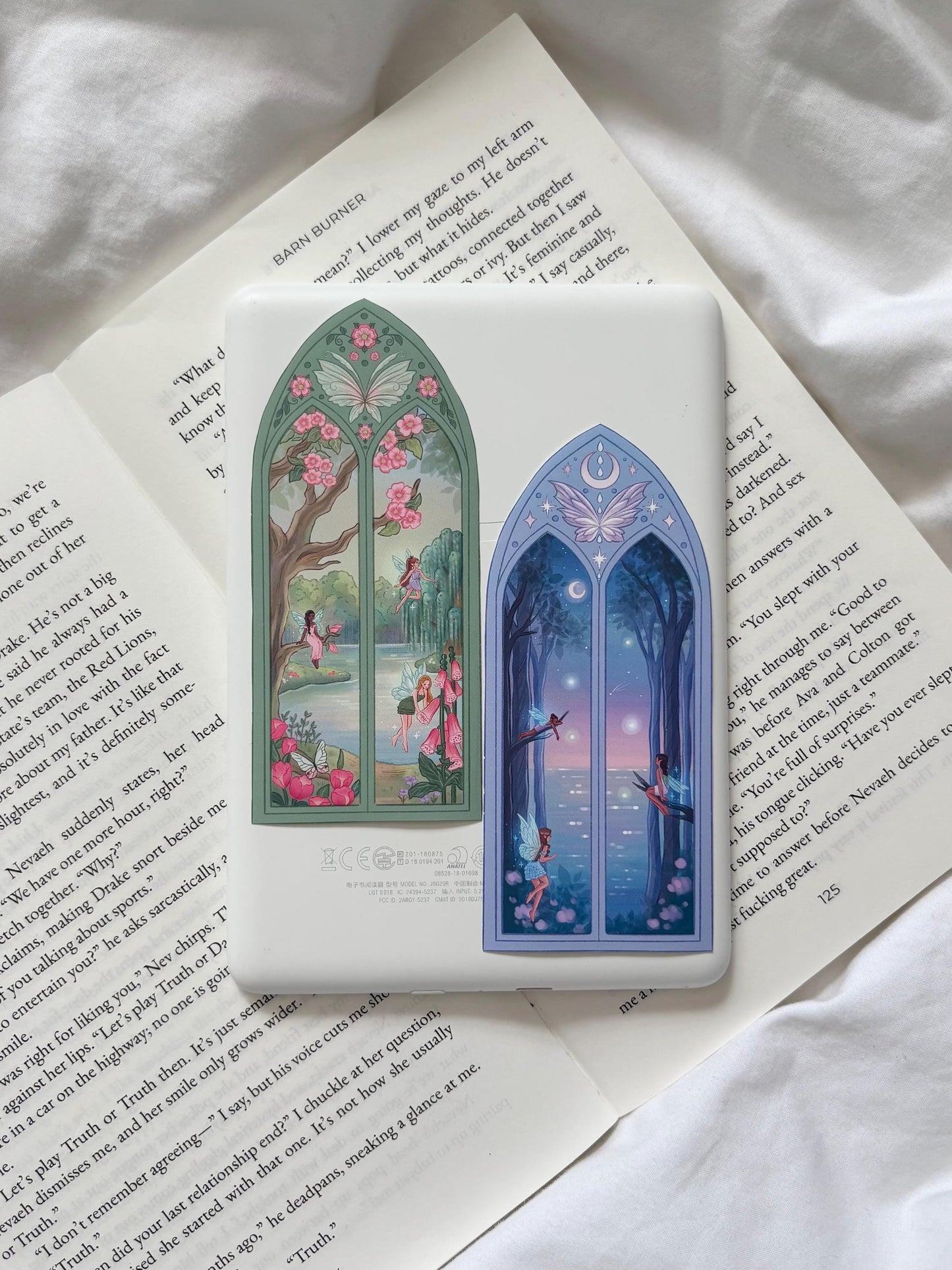 Flower Fairy Arched Window Matte Vinyl Sticker