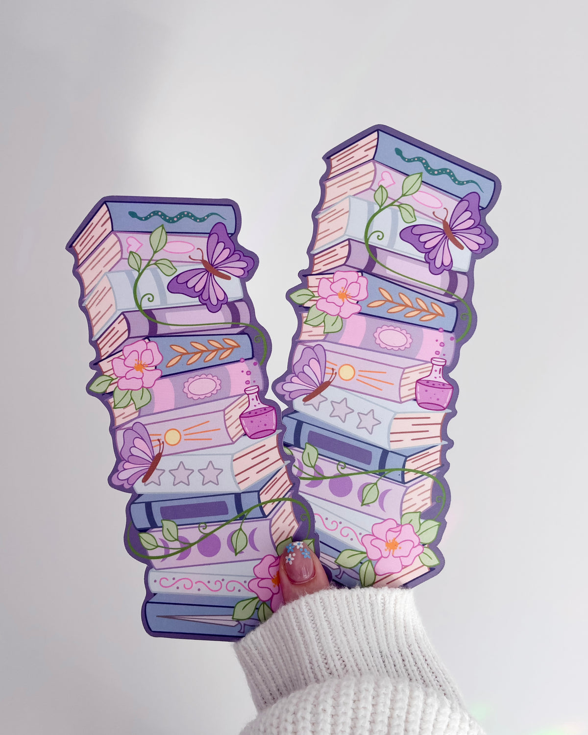 Dreamy Book Stack Bookmark