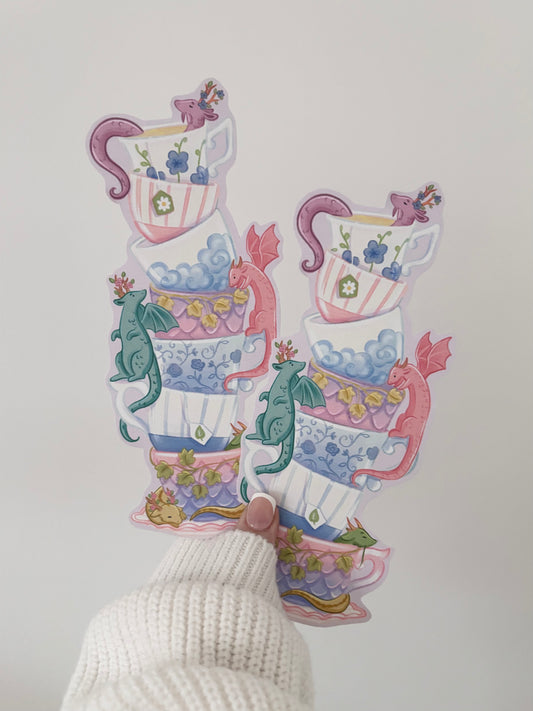 Dragon Teacups Bookmark