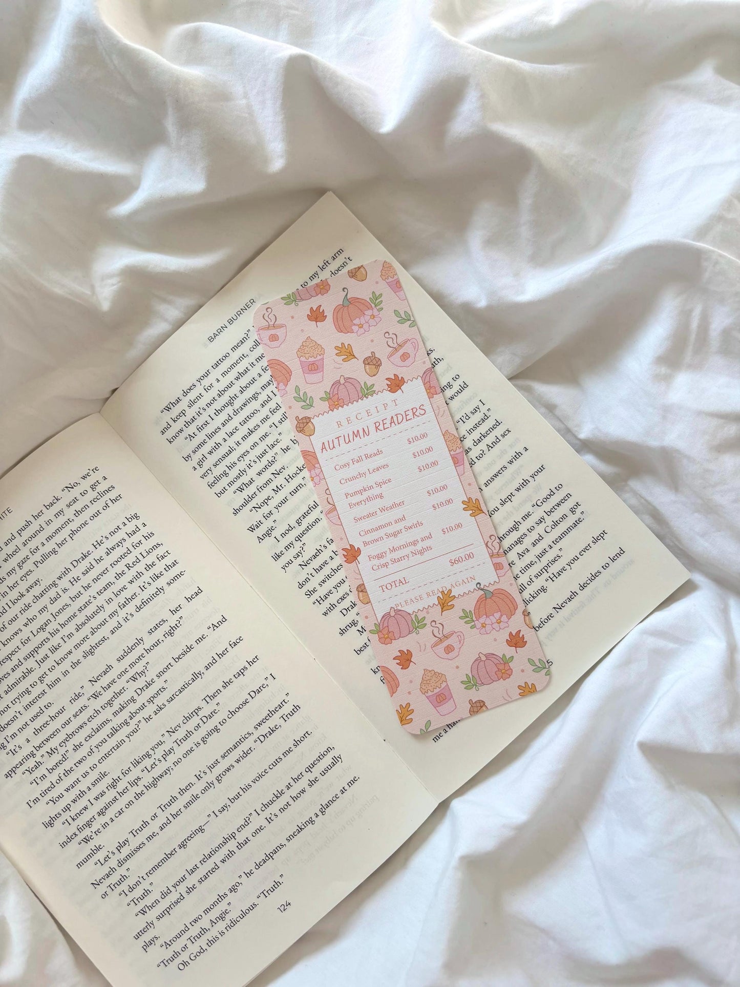 Autumn Readers Receipt Bookmark