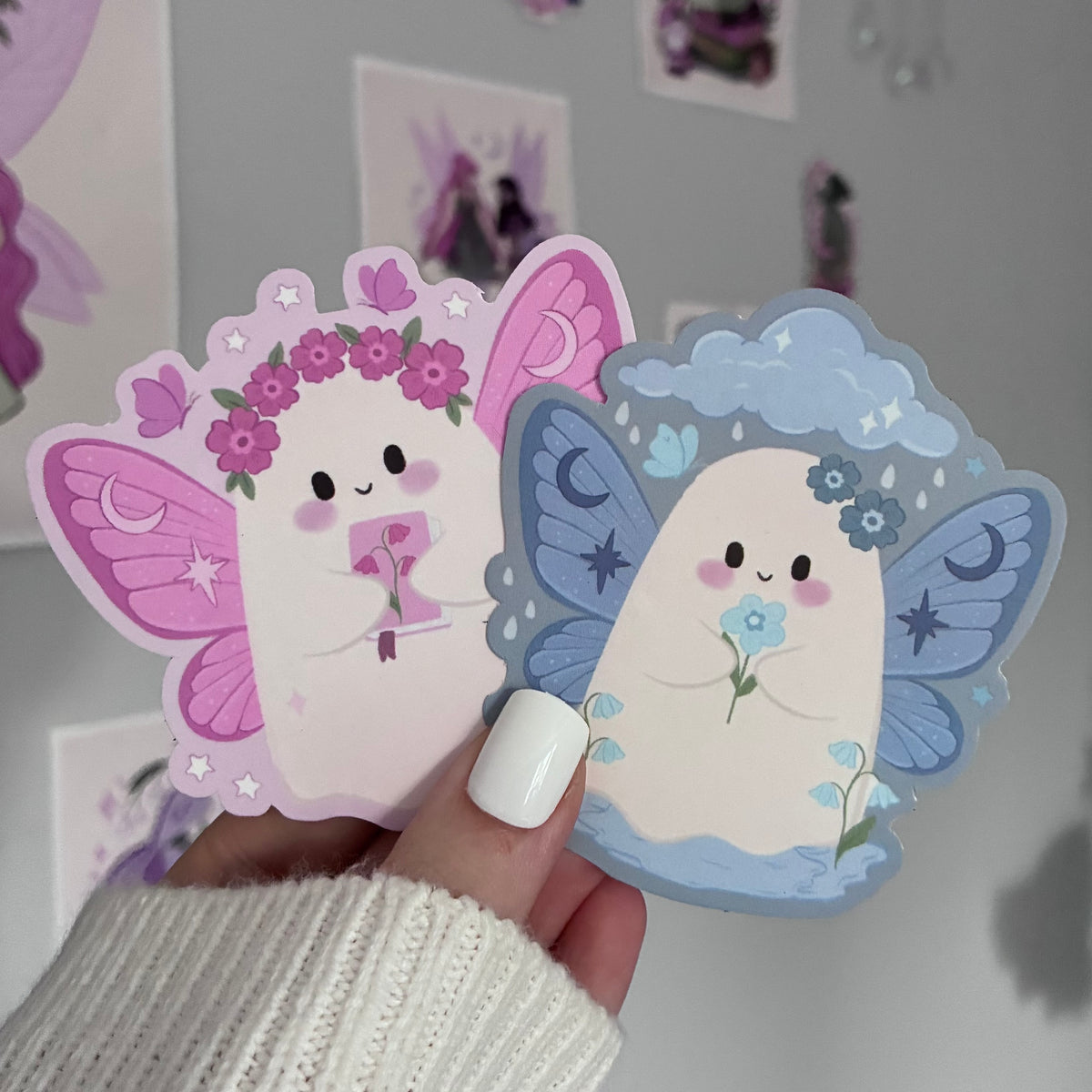 Flower Fairy Ghost Matte Vinyl Sticker