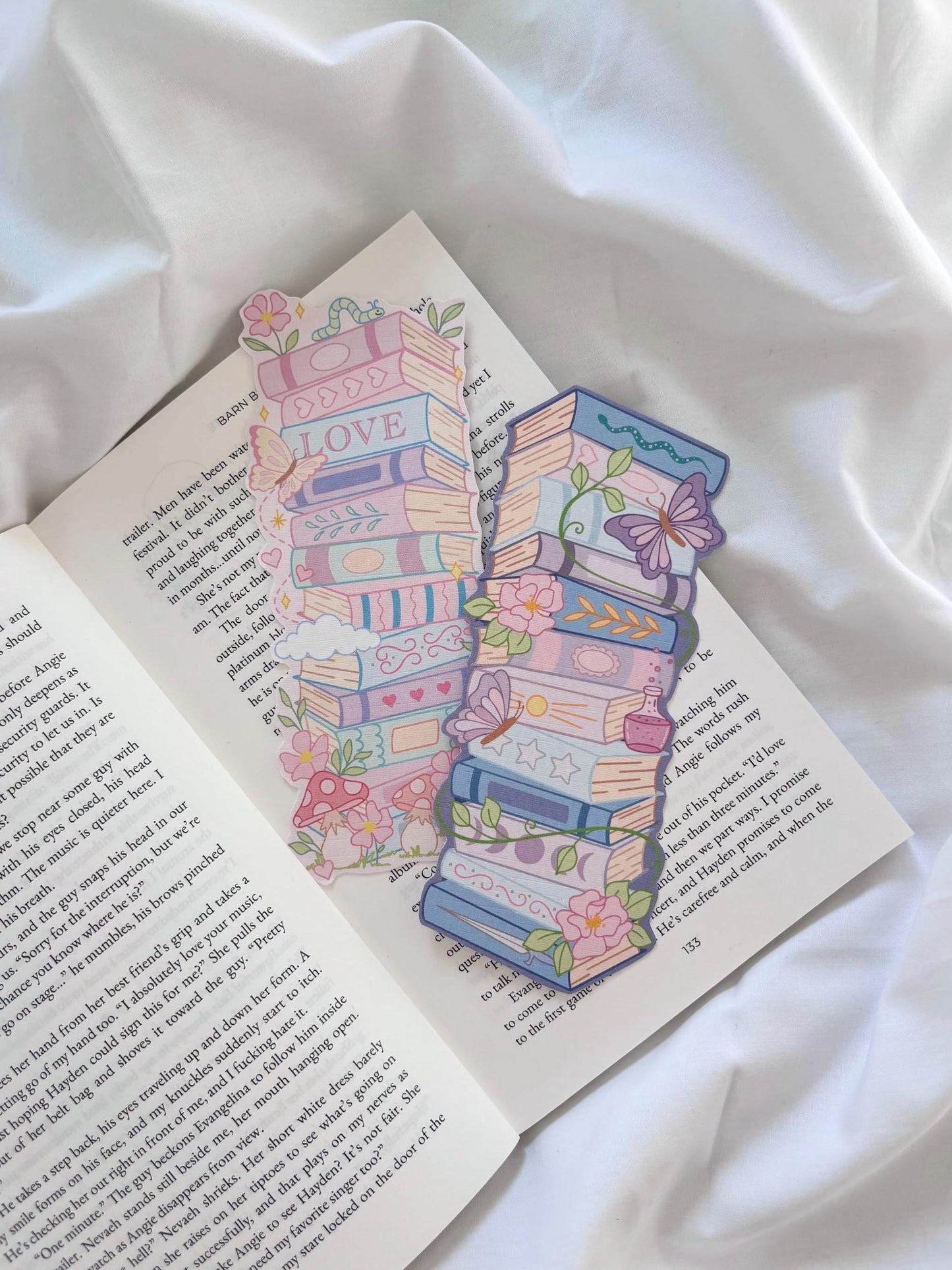 Dreamy Book Stack Bookmark