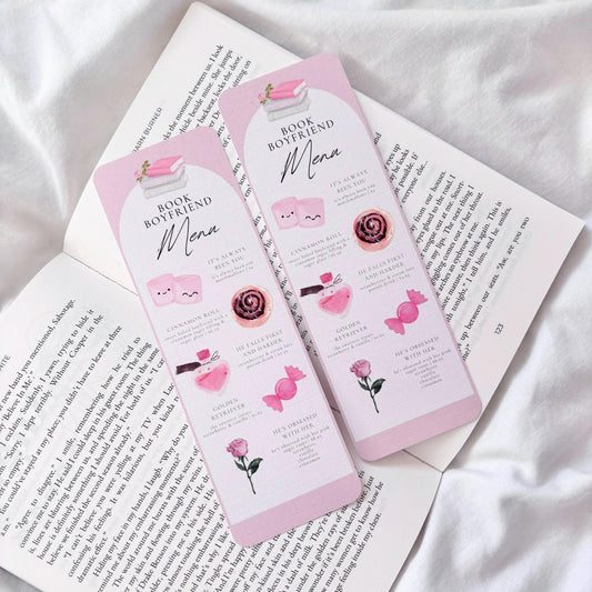 Book Boyfriend Menu Bookmark