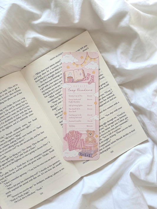 Cosy Readers Receipt Bookmark