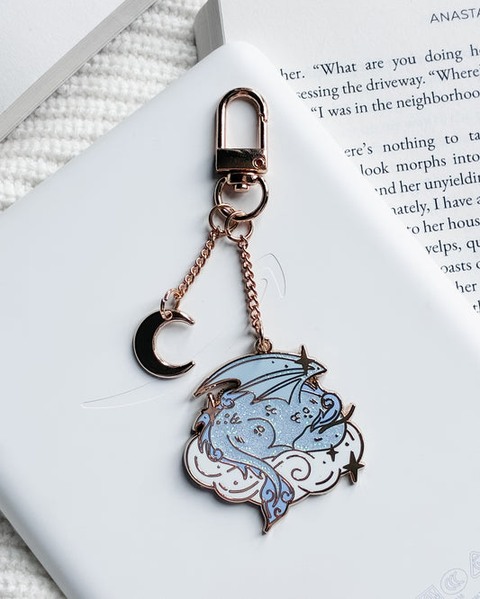 Gold Cloud Dragon E-Reader Charm