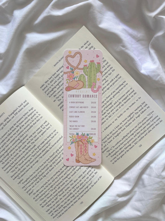 Cowboy Romance Receipt Bookmark