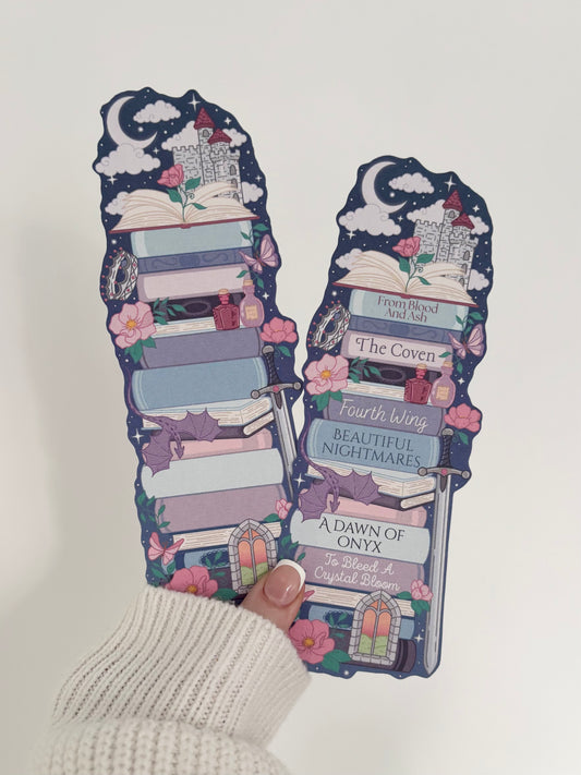 Custom Fantasy Bookstack Bookmark: Choose Your Favourite Book Titles