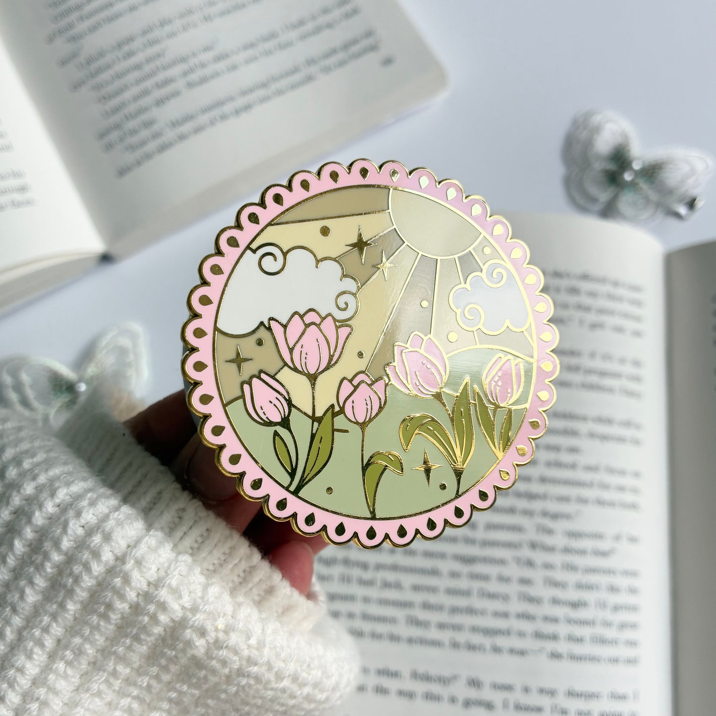 Tulip Garden E-Reader Grip