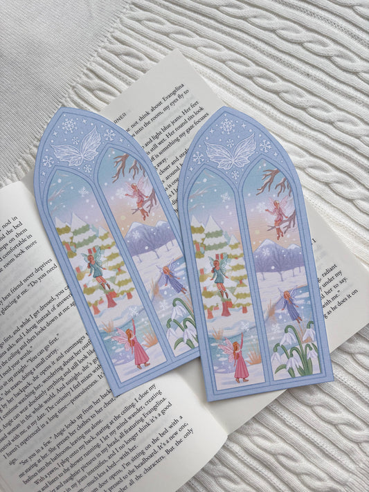 A Snow Fairy Arched Window Bookmark