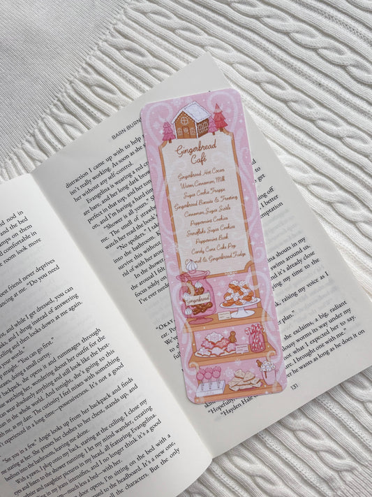 A Gingerbread Cafe Menu Bookmark