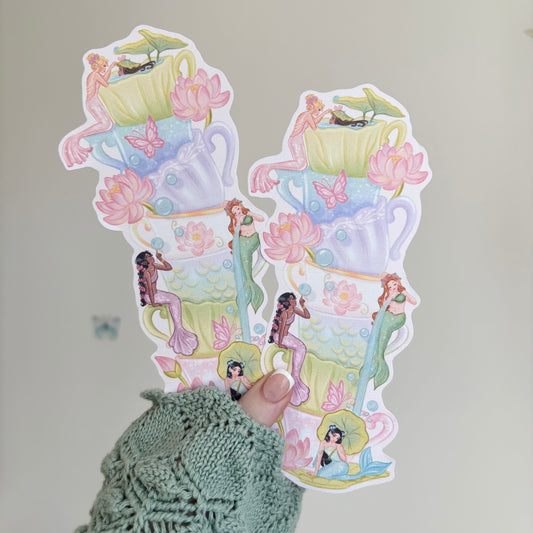 Mermaid Teacups Bookmark