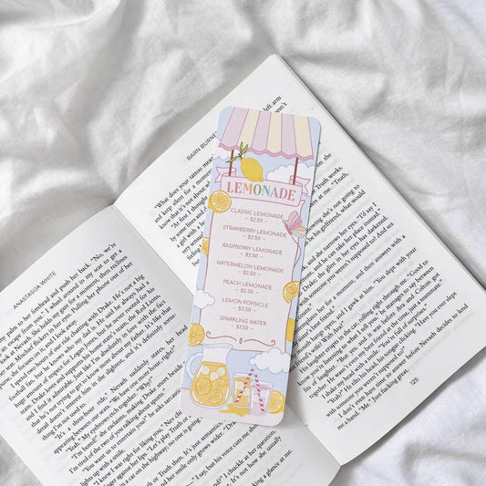 Lemonade Stand Menu Bookmark