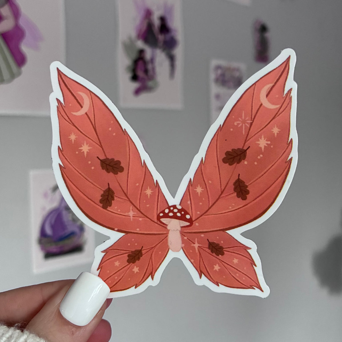 Autumn Fairy Wings Matte Vinyl Sticker