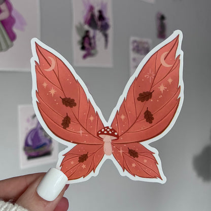 Autumn Fairy Wings Matte Vinyl Sticker