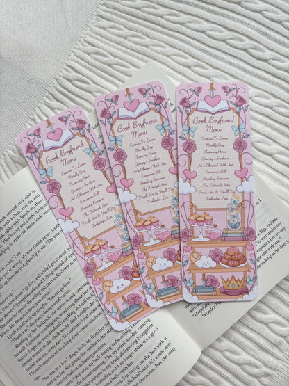 A Book Boyfriend Menu Bookmark