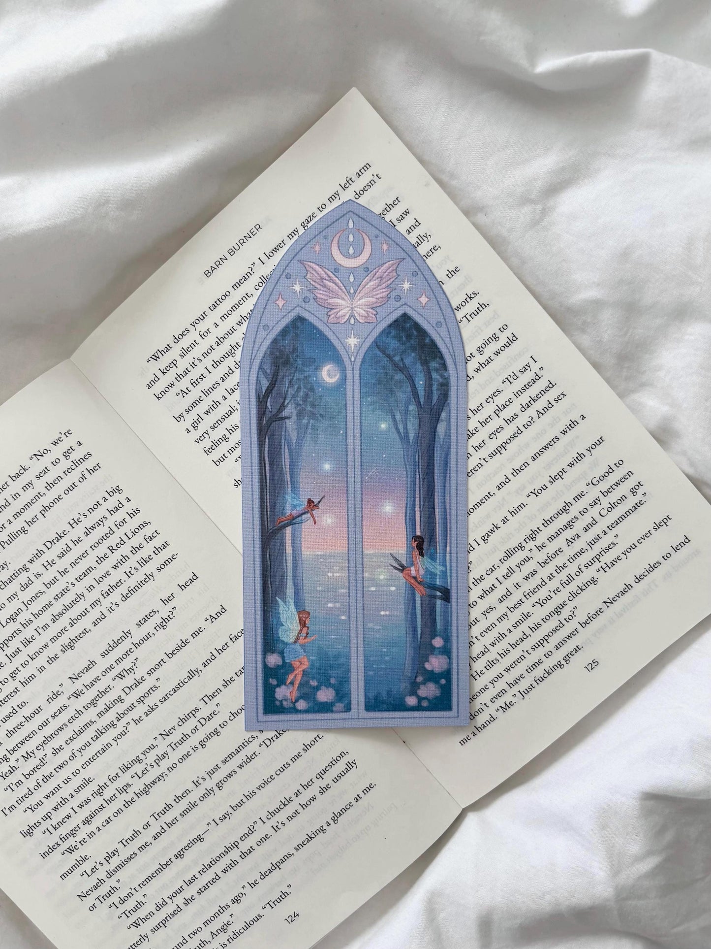 Moon Fairy Arched Window Bookmark