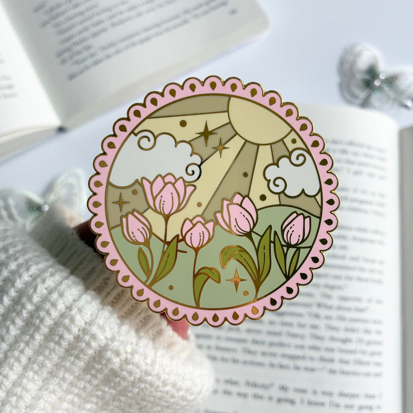 Tulip Garden E-Reader Grip