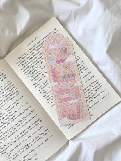 Cosy Reader Bookshelf Bookmark