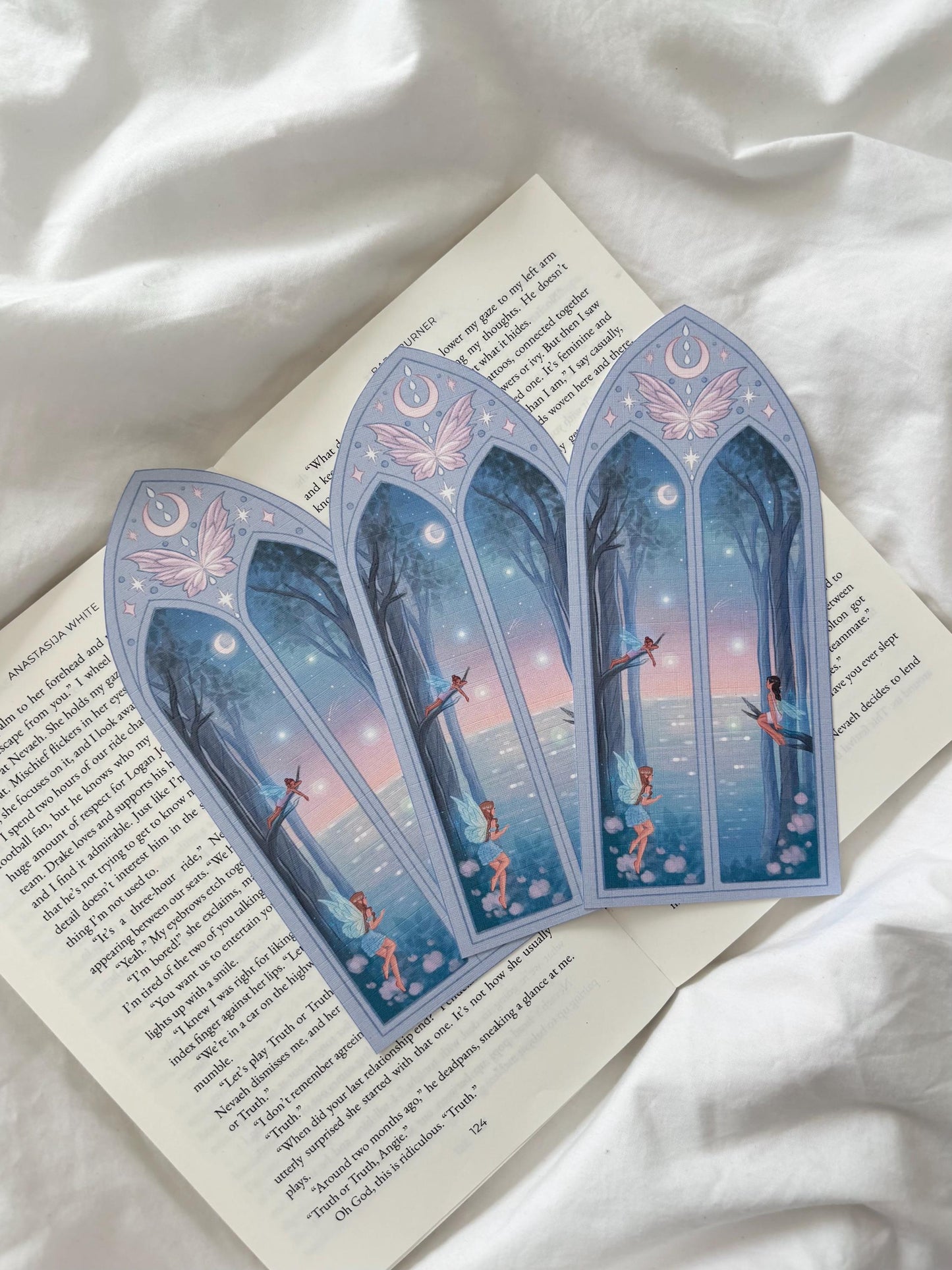 Moon Fairy Arched Window Bookmark