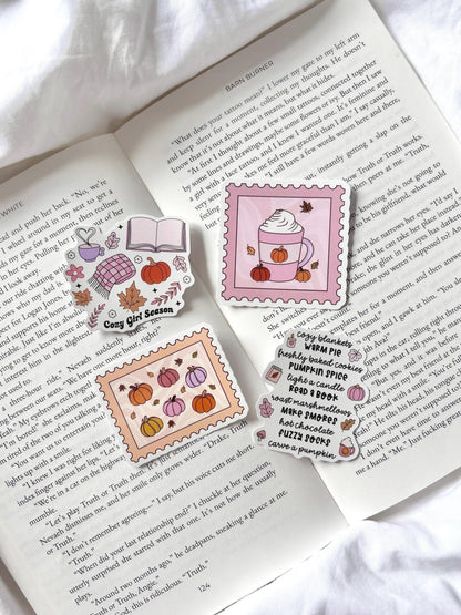 Autumn Kindle Stickers: Glossy Vinyl Fall Book Lover Set