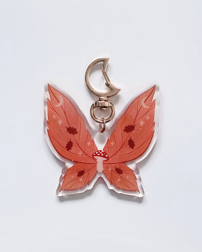 Autumn Fairy Wings Acrylic Keyring
