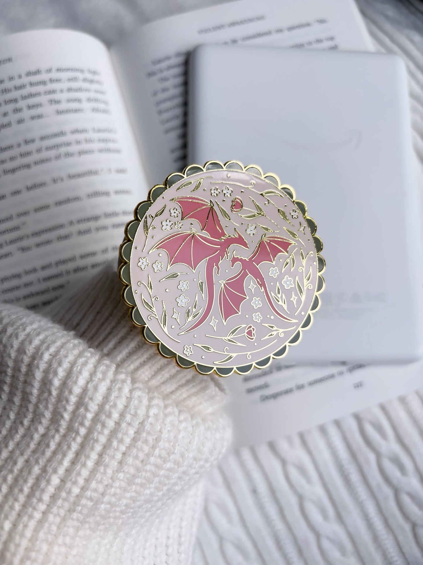 PREORDER Flower Garden Dragon E-Reader Grip