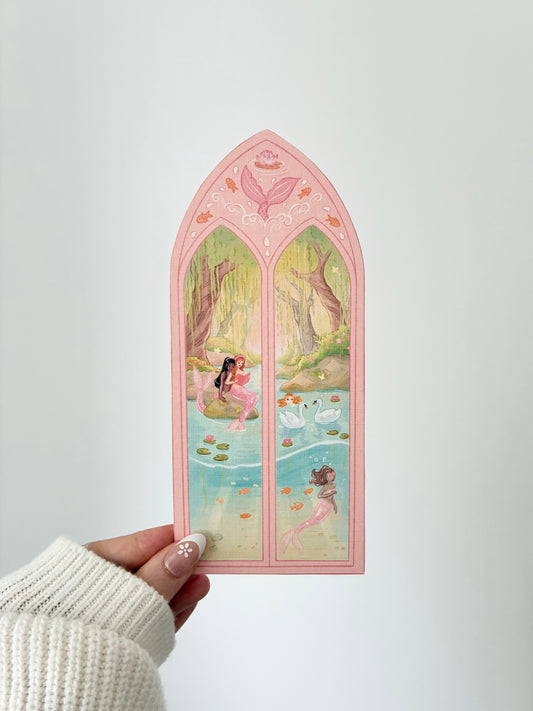 Mermaid Arched Window Bookmark