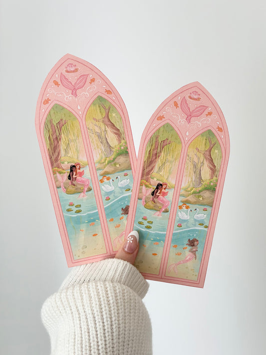 Mermaid Arched Window Bookmark
