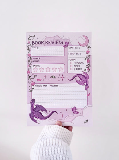 Fantasy Book Review Notepad