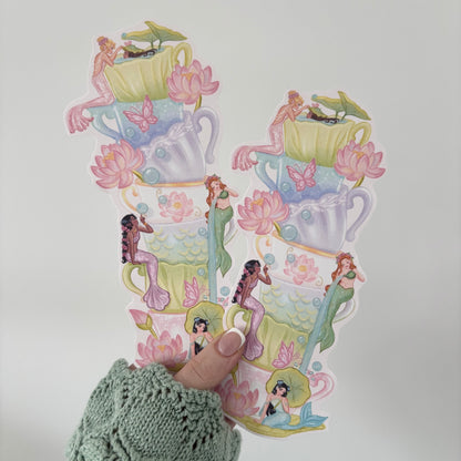 Mermaid Teacups Bookmark