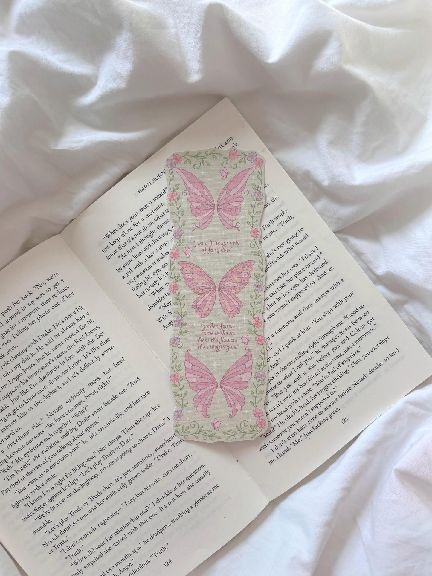Flower Fairy Wings Bookmark