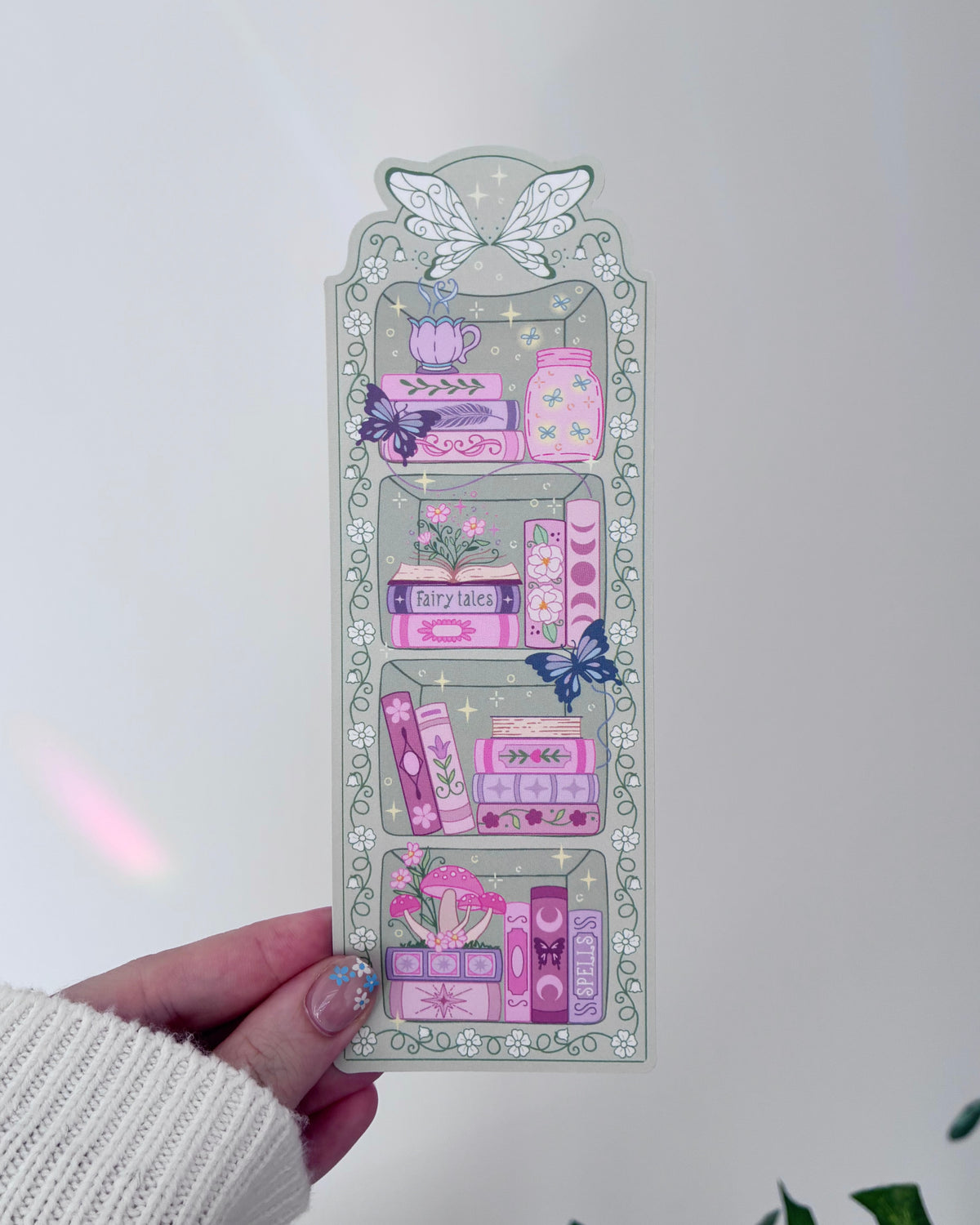 Flower Fairy Bookshelf Bookmark