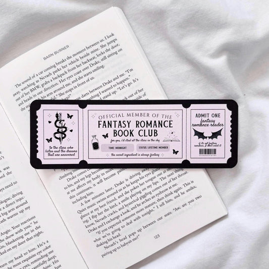 Fantasy Romance Ticket Bookmark