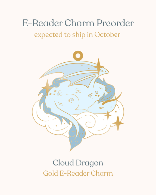 PREORDER Gold Cloud Dragon E-Reader Charm