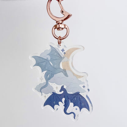 Cloud Dragons Acrylic Keyring