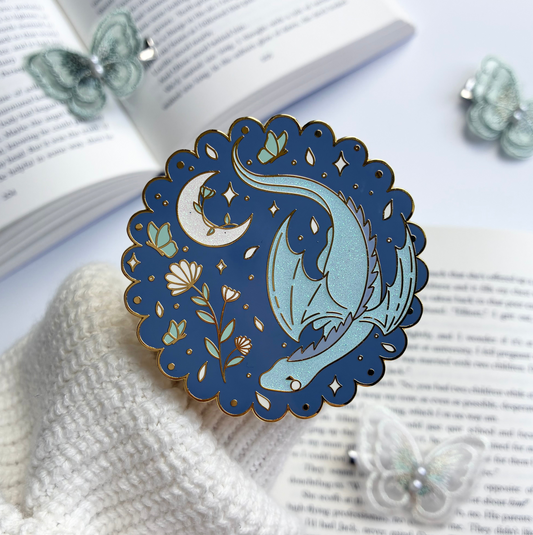 Moon Flower Dragon E-Reader Grip