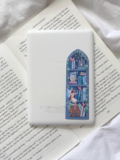 Moon Fairy Bookshelf Matte Vinyl Sticker