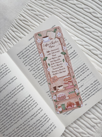 A Coffee & Chapters Menu Bookmark