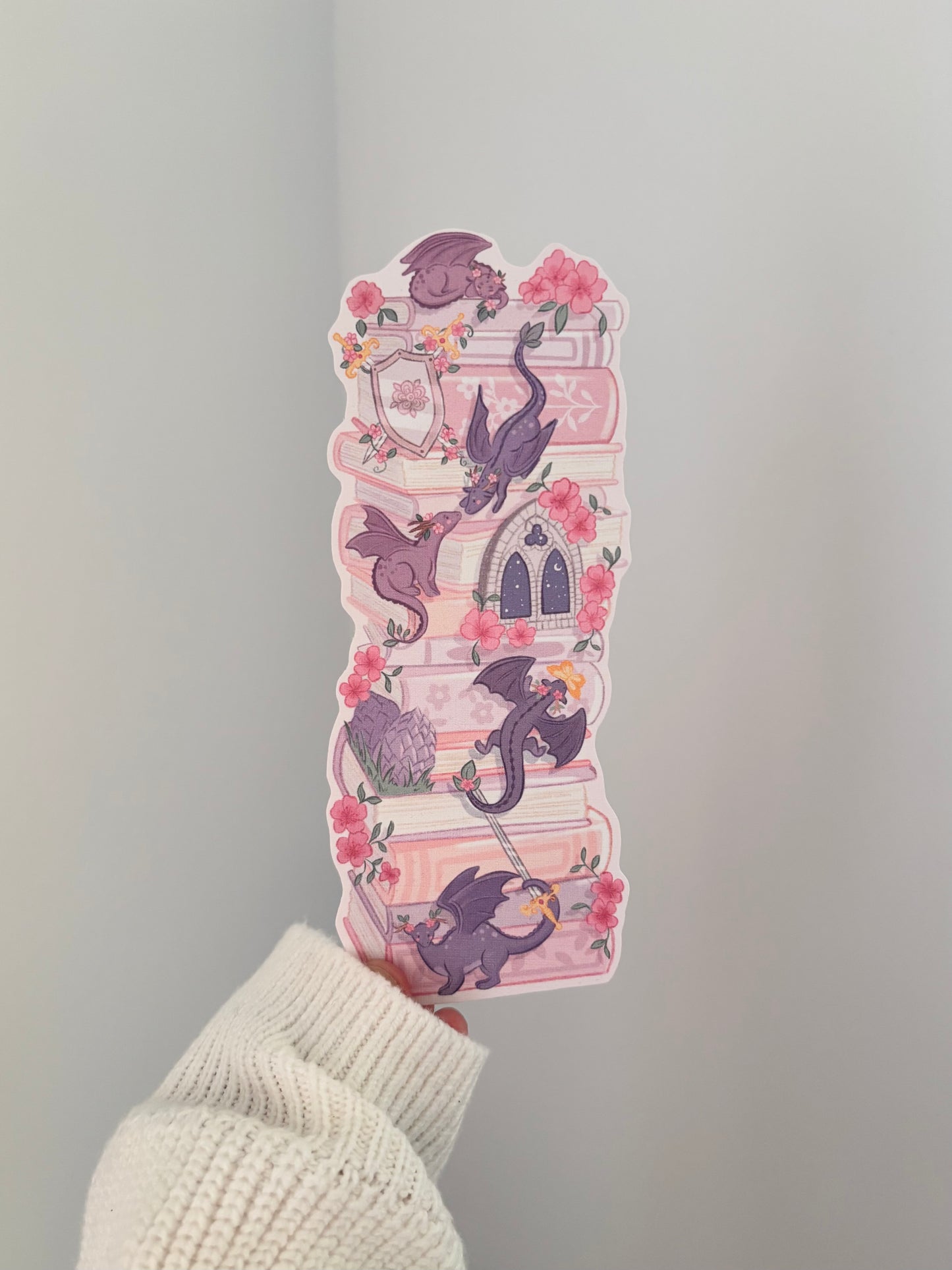 Flower Dragons Book-Stack Bookmark