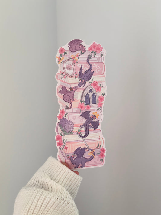 Flower Dragons Book-Stack Bookmark