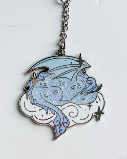 Silver Cloud Dragon E-Reader Charm