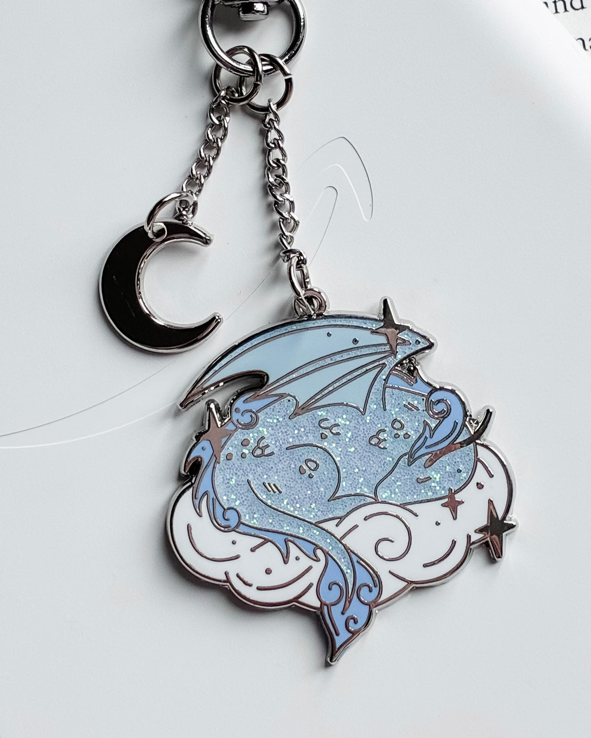 Silver Cloud Dragon E-Reader Charm