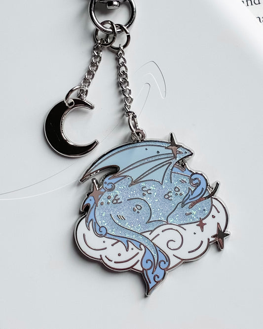 Silver Cloud Dragon E-Reader Charm