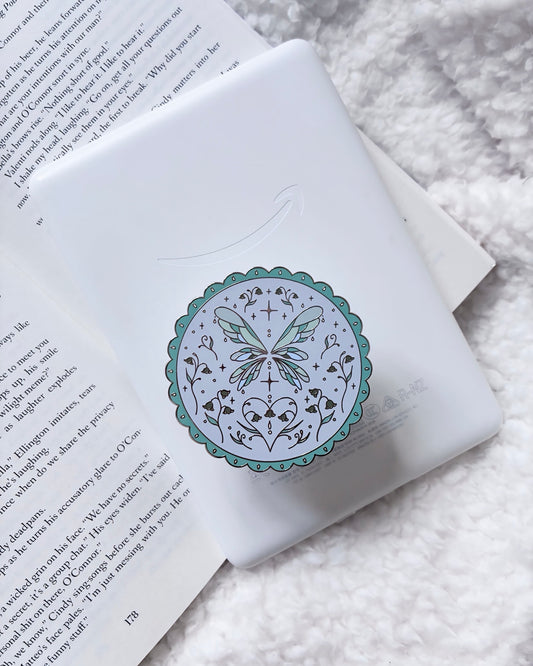 Silver Bluebell Fairy E-Reader Grip